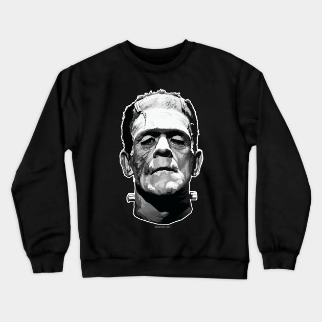 The Monster (Classic Grays Version) Crewneck Sweatshirt by pentoolarts